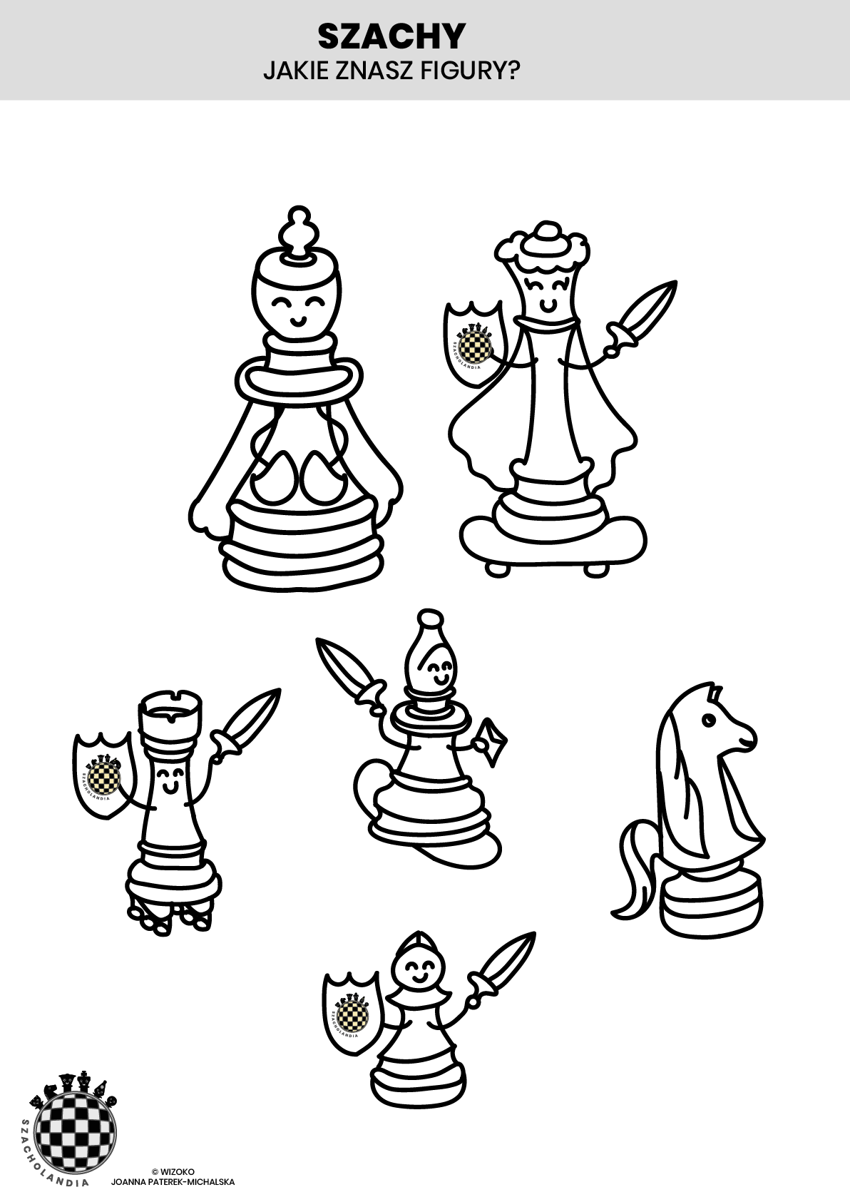 kolorowanki szachowe dla dzieci