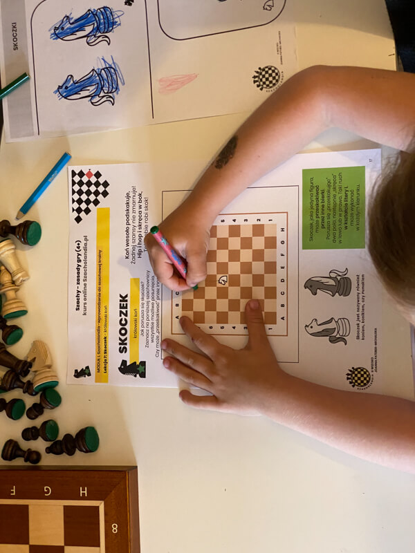 Nauka gry w szachy dla dzieci - pdfy do druku